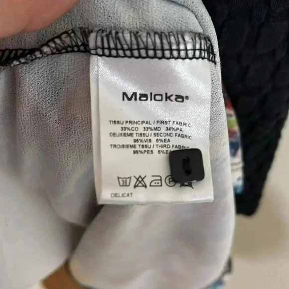 ❤️2/$50❤️[sz1]Maloka Pullover Multi Coloured Abstract Tunic Sweater Jersey Dress - Picture 9 of 10